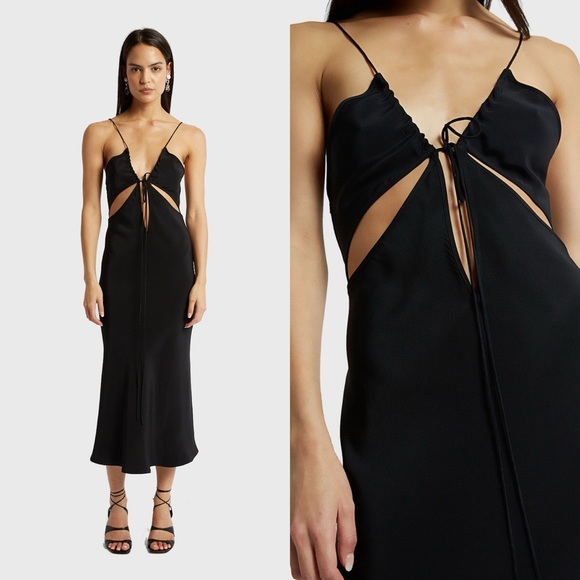Christopher Esber Dresses & Skirts - Christopher Esber Triquetra Front Tie Slip Dress US 2 Quiet Luxury Cocktail Chic